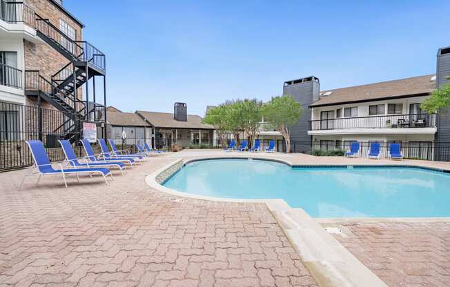 the swimming pool at our apartments