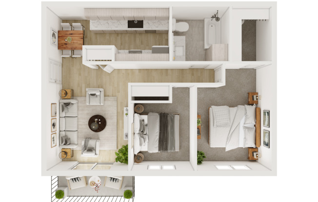 2 beds, 1 bath, 900 sqft, $1,604, Unit H-8