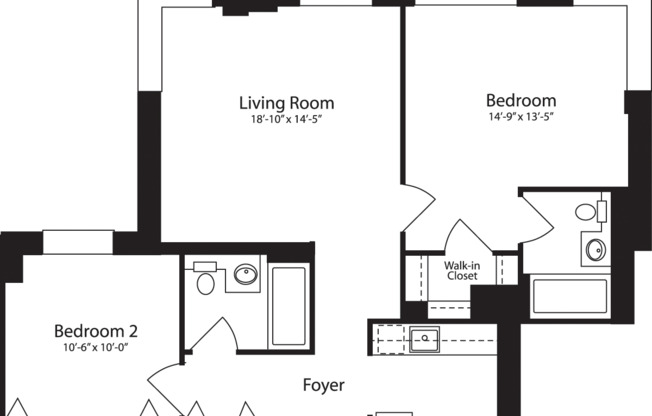 2 beds, 2 baths, 914 sqft, $6,518, Unit 15S