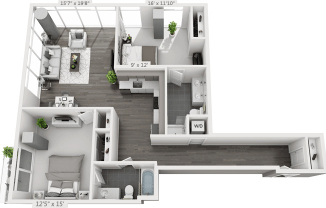 2 beds, 2 baths, 1,184 sqft, $2,400, Unit 920