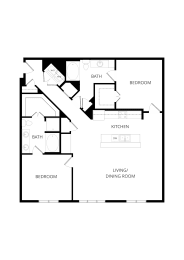 2 beds, 2 baths, 1,332 sqft, $2,070