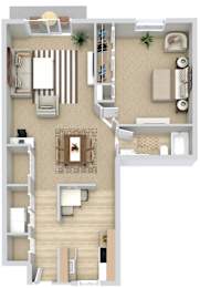 1 bed, 1 bath, 815 sqft, $1,273