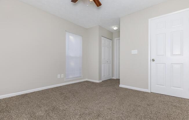 a double door in a room