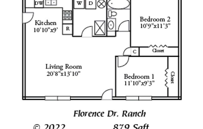 2 beds, 1 bath, $1,350