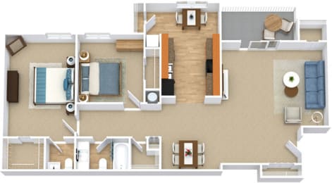 2 beds, 1.5 baths, 1,132 sqft, $1,830