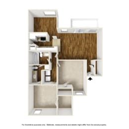 2 beds, 1.5 baths, 1,060 sqft, $1,431