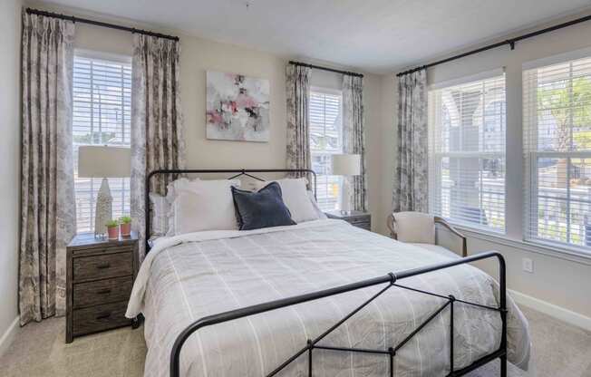 Cozy Bedroom Setup at Evergreen at Southwood in Tallahassee, FL