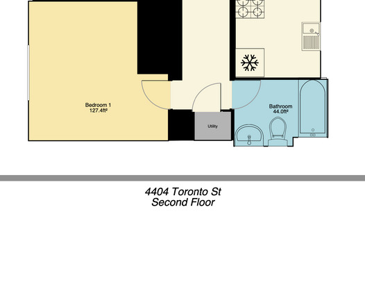 2 beds, 1 bath, $825, Unit 2