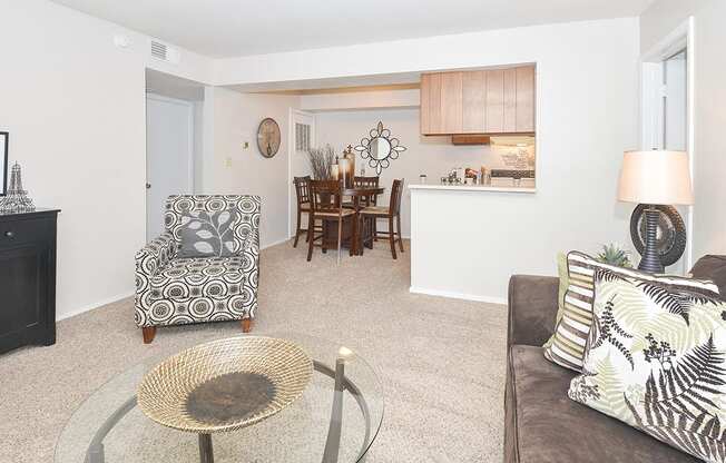 Spacious Living Room with Plush Carpet