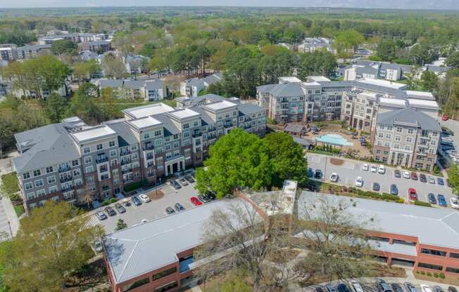arial view of the residences at the chelsea apartments in columbus, oh