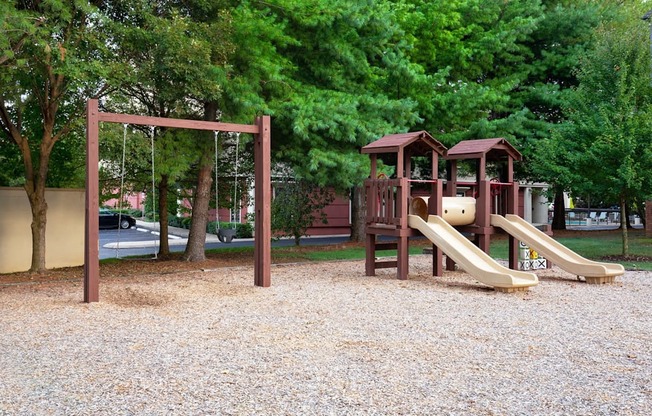 playground with a swing set