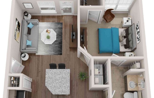 1 bed, 1 bath, 813 sqft, $1,299