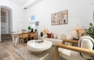 One Bedroom Floor Plan and Leasing Office