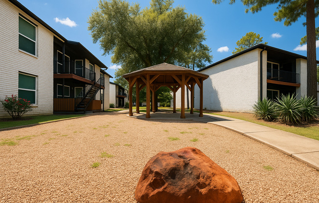 gazebo, shenandoah woods apartments, garden oaks, houston