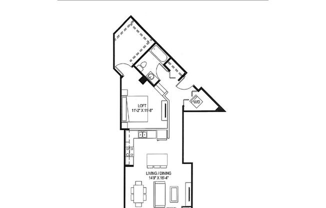 1 bed, 1 bath, 829 sqft, $1,665, Unit 906