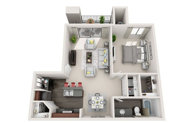 1 bed, 1 bath, 746 sqft, $1,270