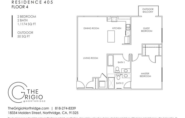 2 beds, 2 baths, $2,995, Unit 405