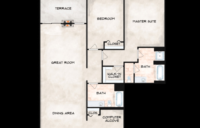 2 beds, 2 baths, 1,575 sqft, $2,225