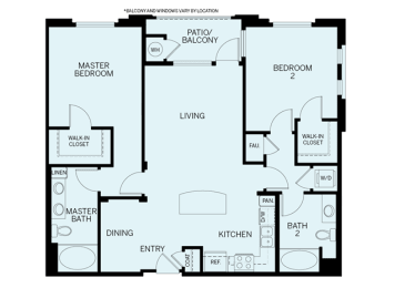 2 beds, 2 baths, 1,175 sqft, $3,911