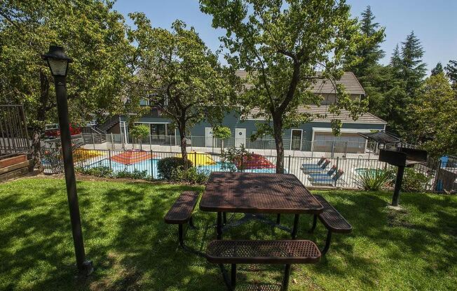 picnic area at Waterscape, Fairfield, California