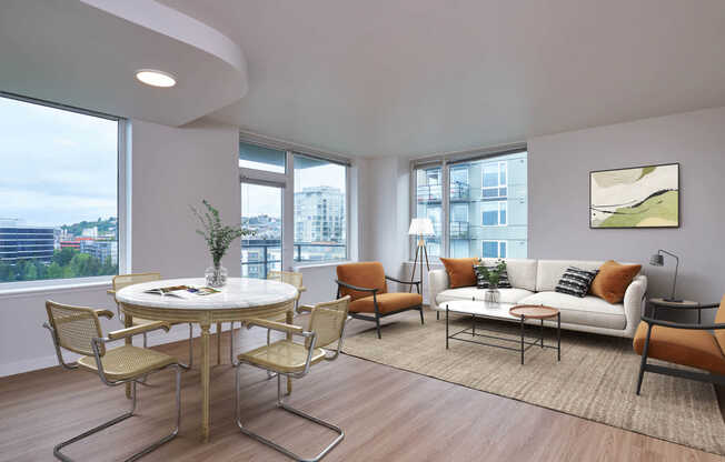 Living Room with Hard Surface Flooring