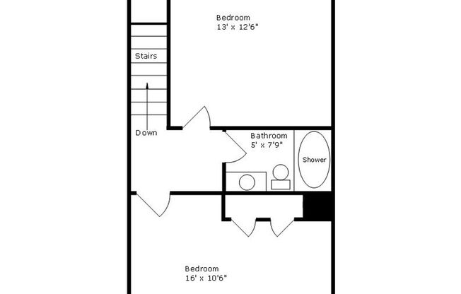 2 beds, 1 bath, 886 sqft, $950