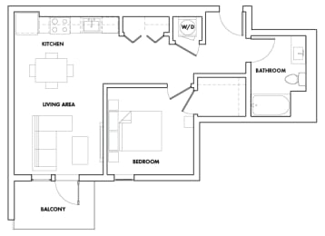 1 bed, 1 bath, 763 sqft, $2,431