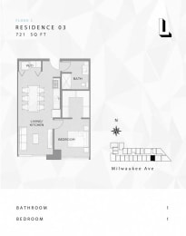 floor plans of the first and second floors of renovated apartment