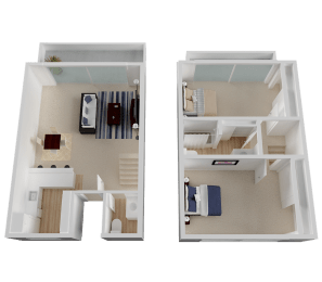 2 beds, 1.5 baths, 1,040 sqft, $2,645