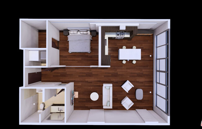 1 bed, 1 bath, 1,012 sqft, $3,350, Unit 1704