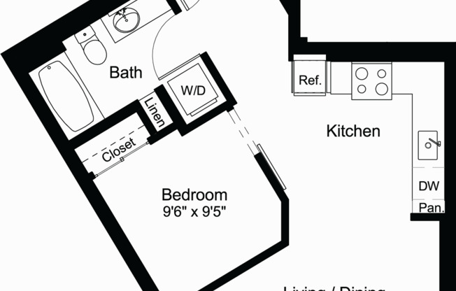 1 bed, 1 bath, 548 sqft, $2,385, Unit 607