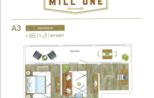 1 bed, 1 bath, 816 sqft, $1,489, Unit 327