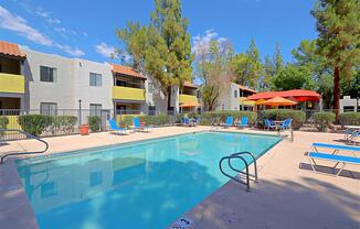Glimmering Pool at Villatree Apartments, Tempe, Arizona