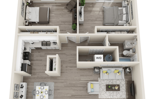 2 beds, 1 bath, 930 sqft, $1,199