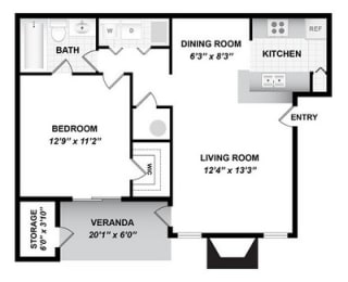 1 bed, 1 bath, 773 sqft, $1,140