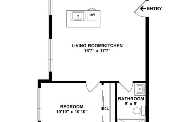 1 bed, 1 bath, 474 sqft, $2,275
