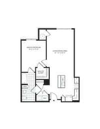 1 bed, 1 bath, 799 sqft, $2,663