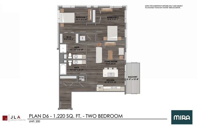 2 beds, 2 baths, 1,220 sqft, $2,225, Unit #200