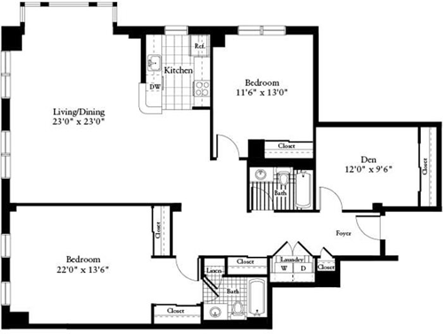 2 beds, 2 baths, 1,662 sqft, $4,100