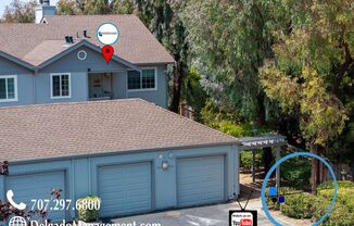 Benicia! Large 2/2 with detached one car garage available now!