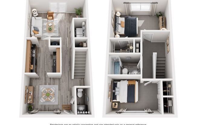 2 beds, 1.5 baths, 1,365 sqft, $1,307, Unit T8