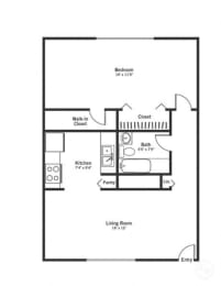 1 bed, 1 bath, 650 sqft, $919