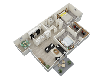 2 beds, 1 bath, 871 sqft, $1,025