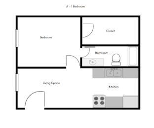 1 bed, 1 bath, 410 sqft, $855