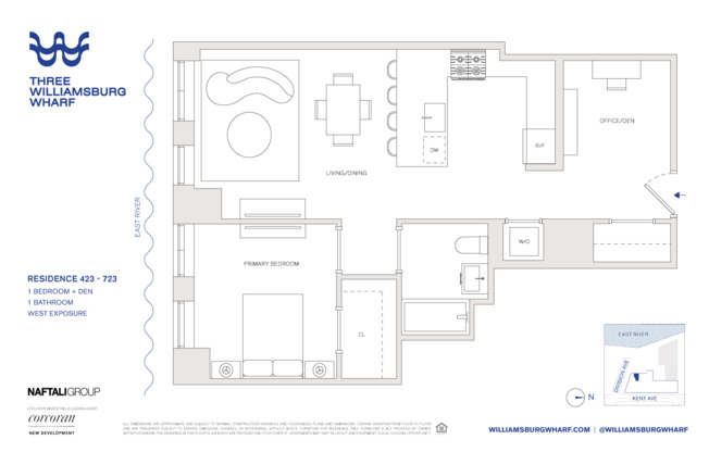 1 bed, 1 bath, $6,400, Unit 523