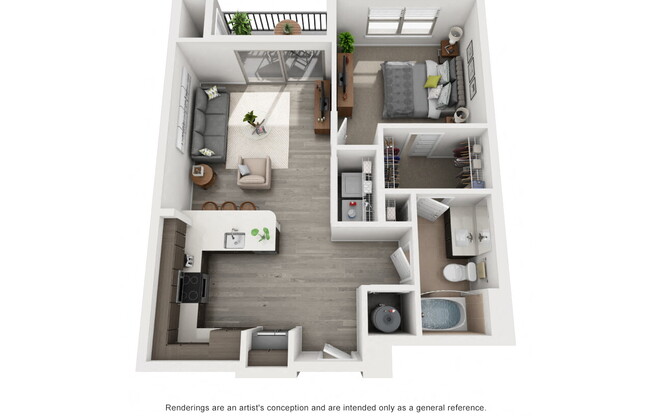 1 bed, 1 bath, $1,446