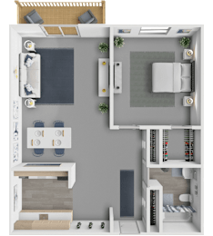 1 bed, 1 bath, 650 sqft, $855