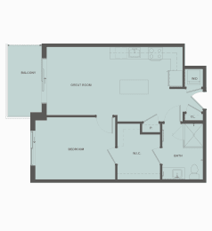 1 bed, 1 bath, 718 sqft, $2,736