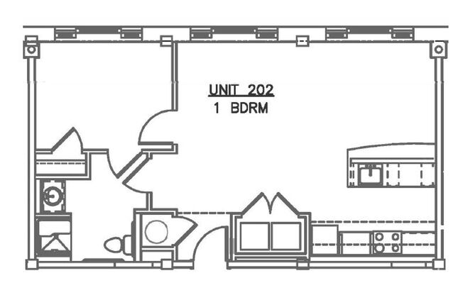 1 bed, 1 bath, 710 sqft, $1,615, Unit Apt #202