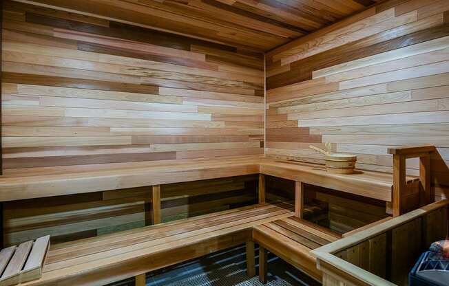 Sauna at Epic at Gateway Luxury Apartments in St. Petersburg, FL